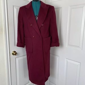 Red Paul et Duffier Wool Over Coat sz 4